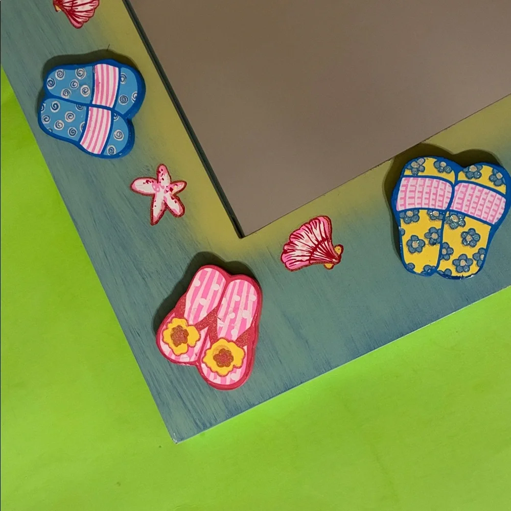 Summertime Flip-flops & Seashells Mirror